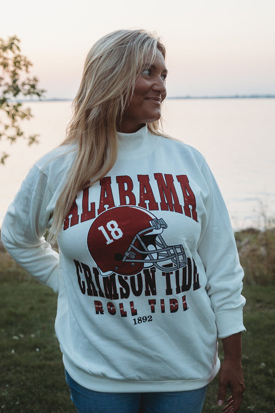 Alabama Murry Hippie Helmet Ivory Oversized Mockneck