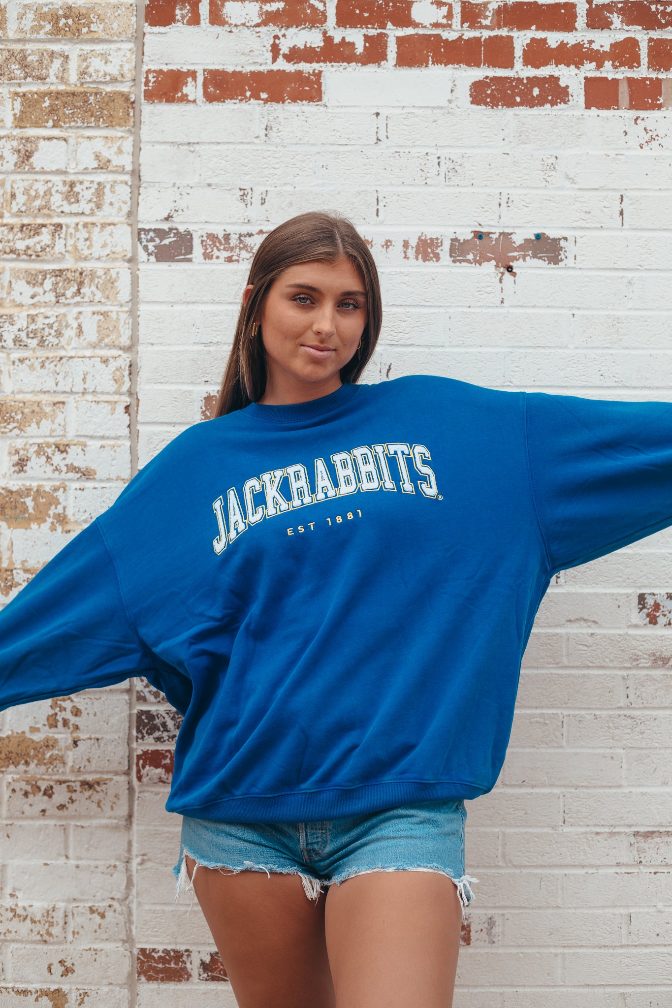 SDSU Allen Chenille Royal Oversized Crew