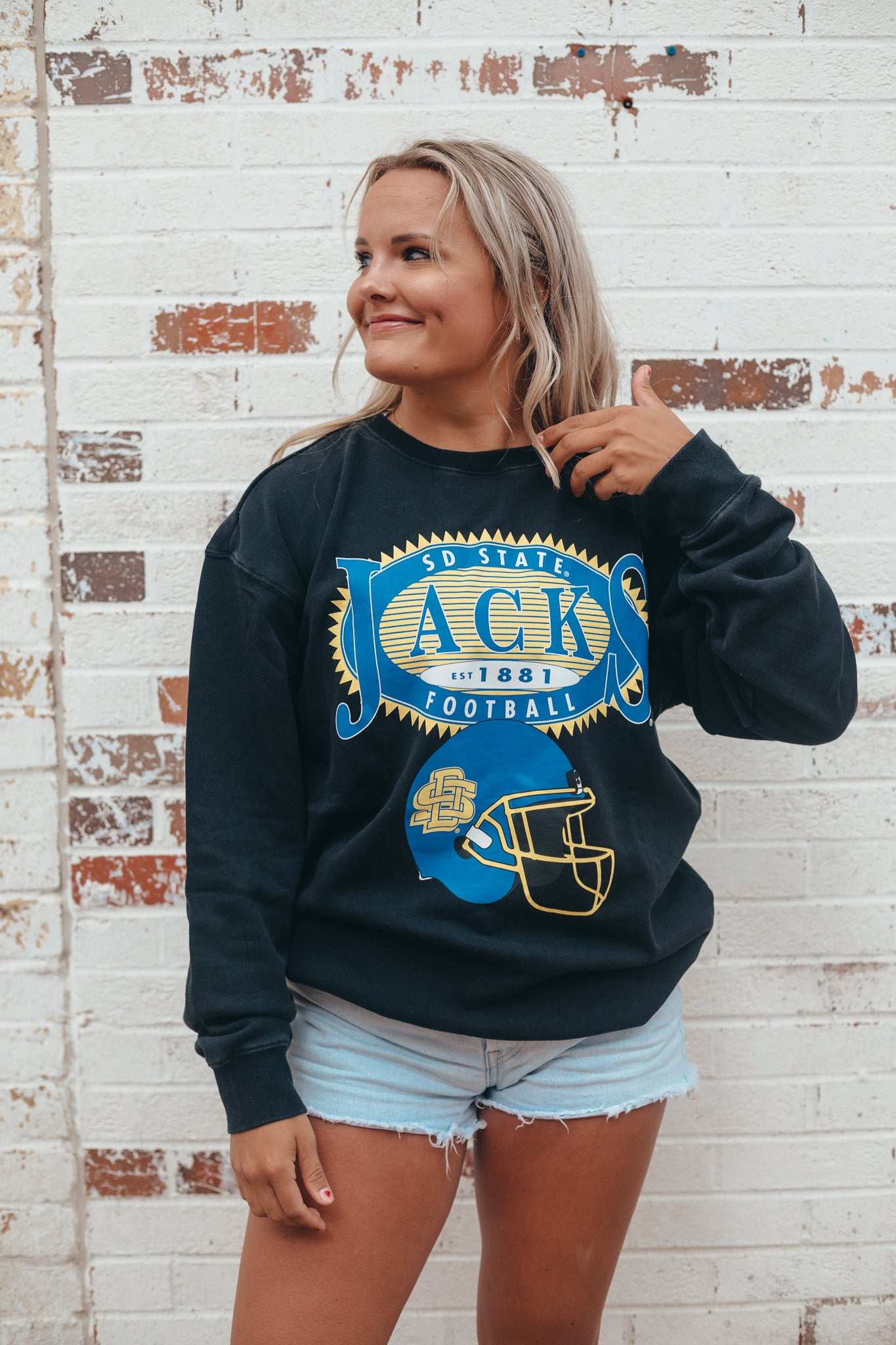 SDSU Harmon Helmet Fleece Crew