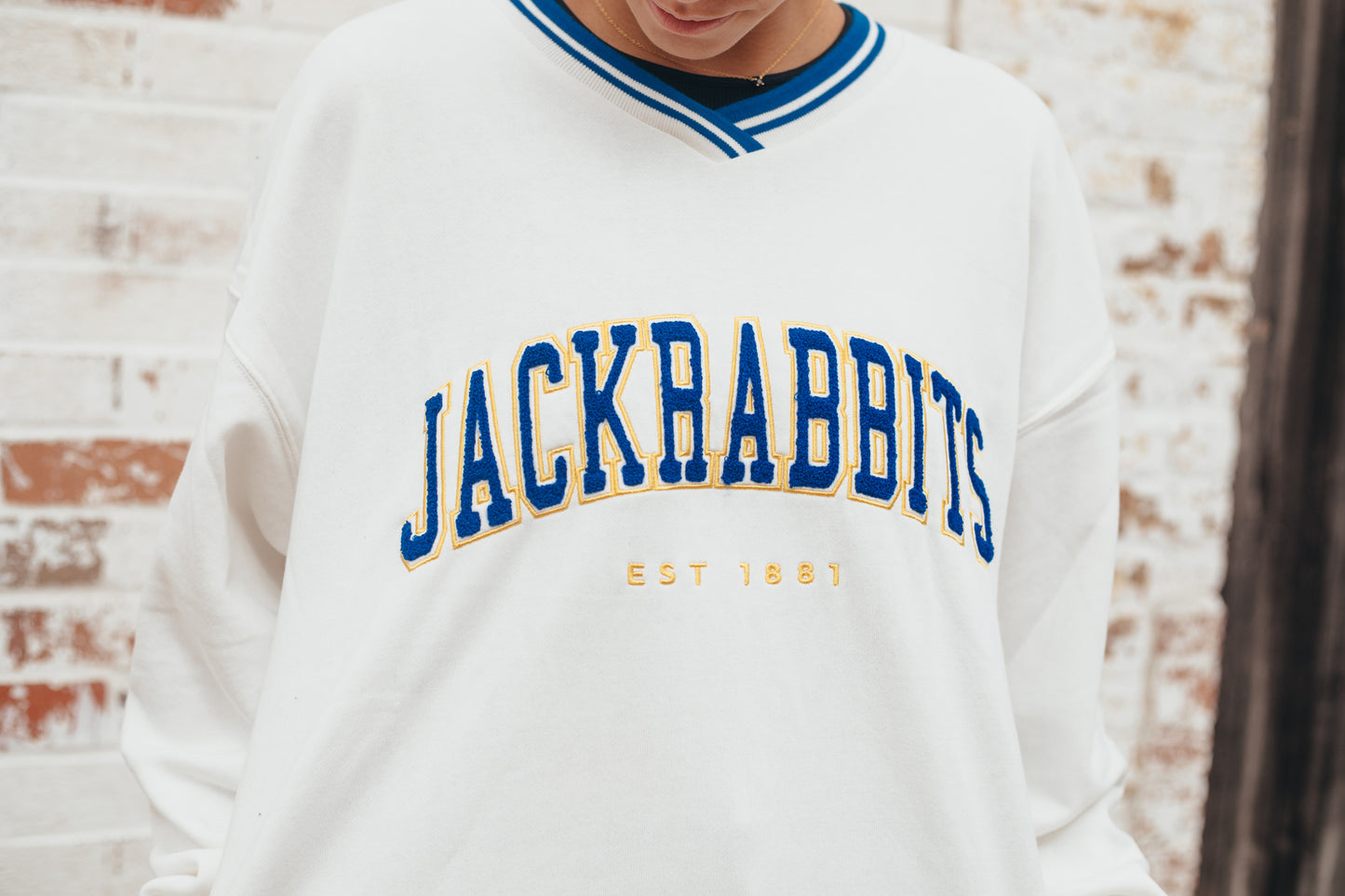 SDSU Allen Chenille Varsity V-Neck Pullover