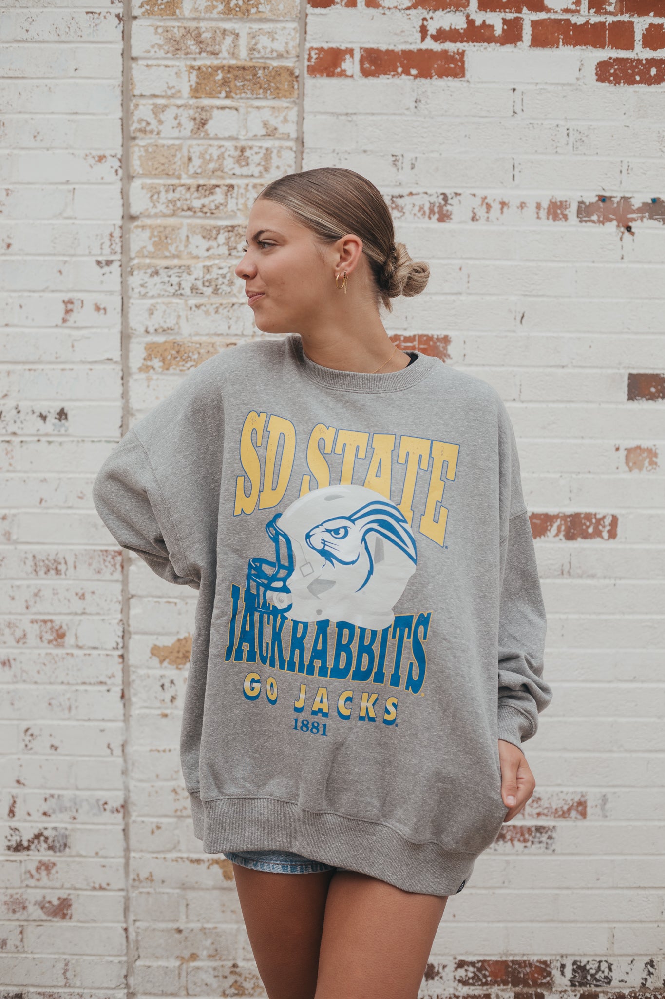 SDSU Murray Hippie Helmet Oversized Crew