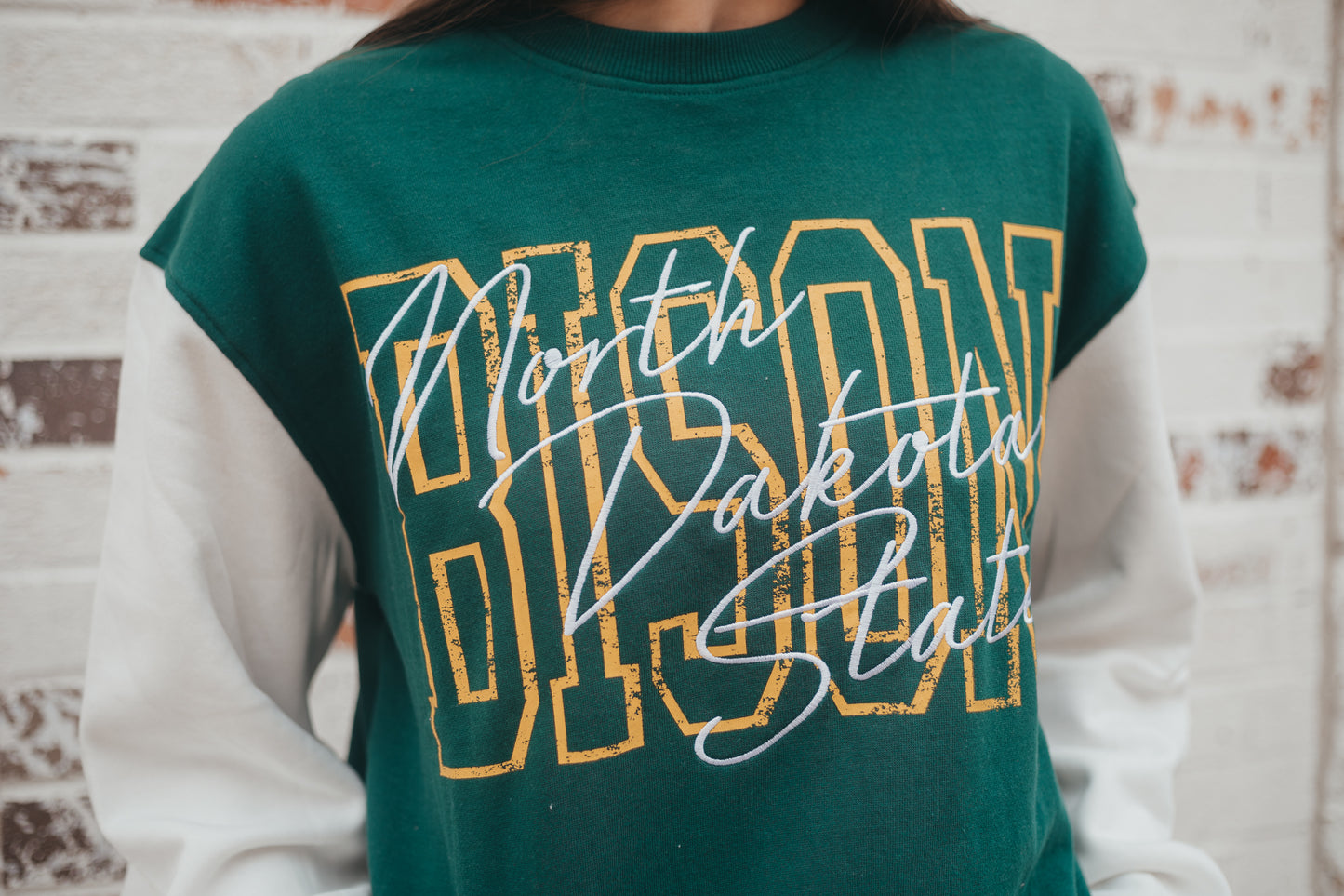 NDSU Owens Oversized Outline Colorblock Crew