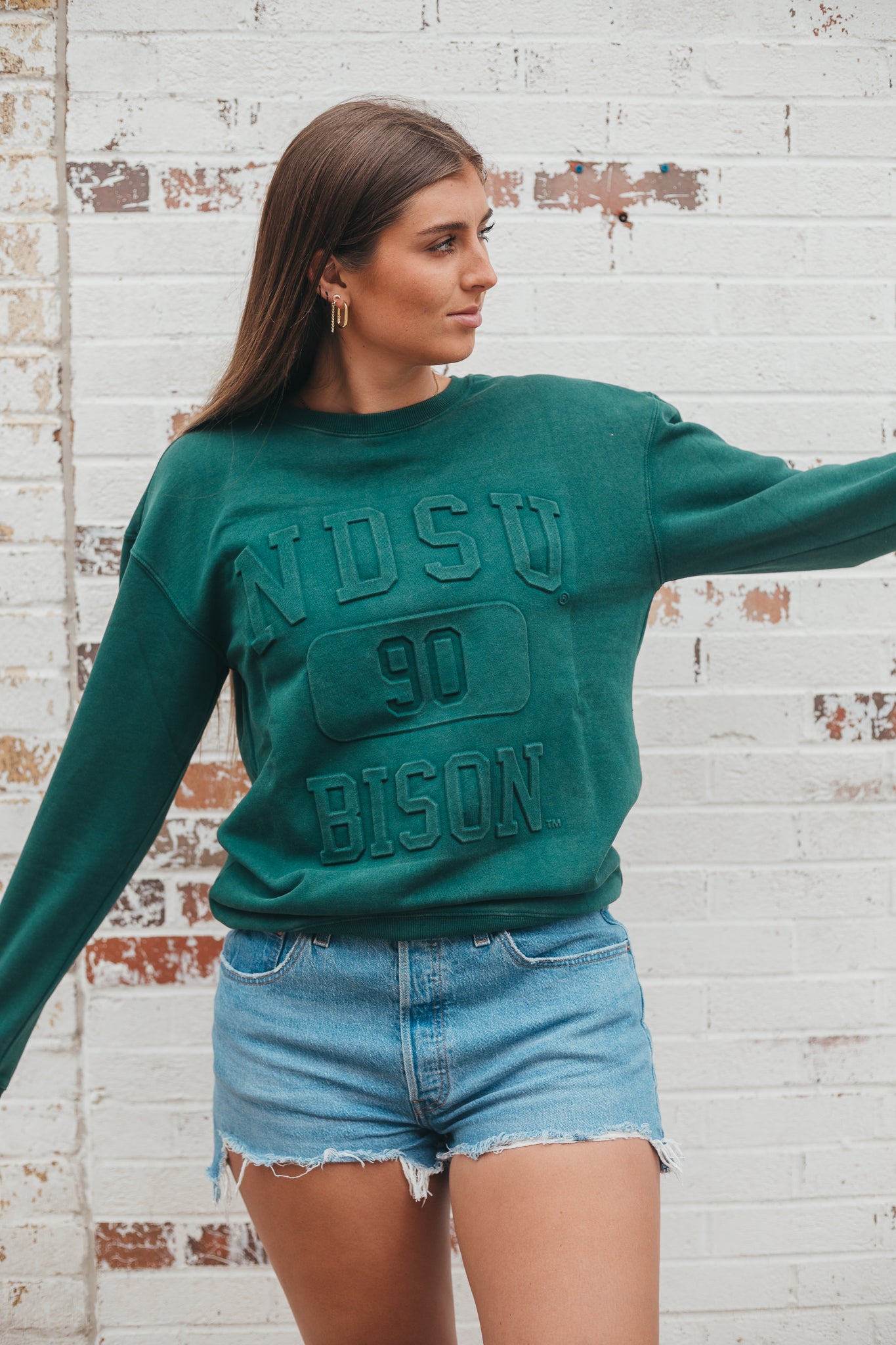 NDSU Vintage 81 Emerald Fleece Crew
