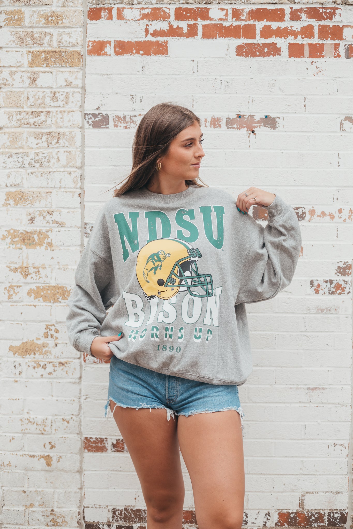 NDSU Murry Hippie Helmet Oversized Crew