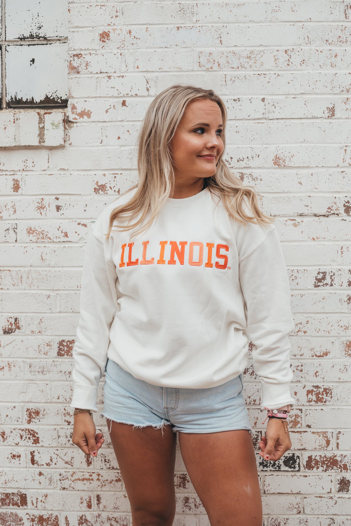 Illinois Texas Embroidery Fleece Crew