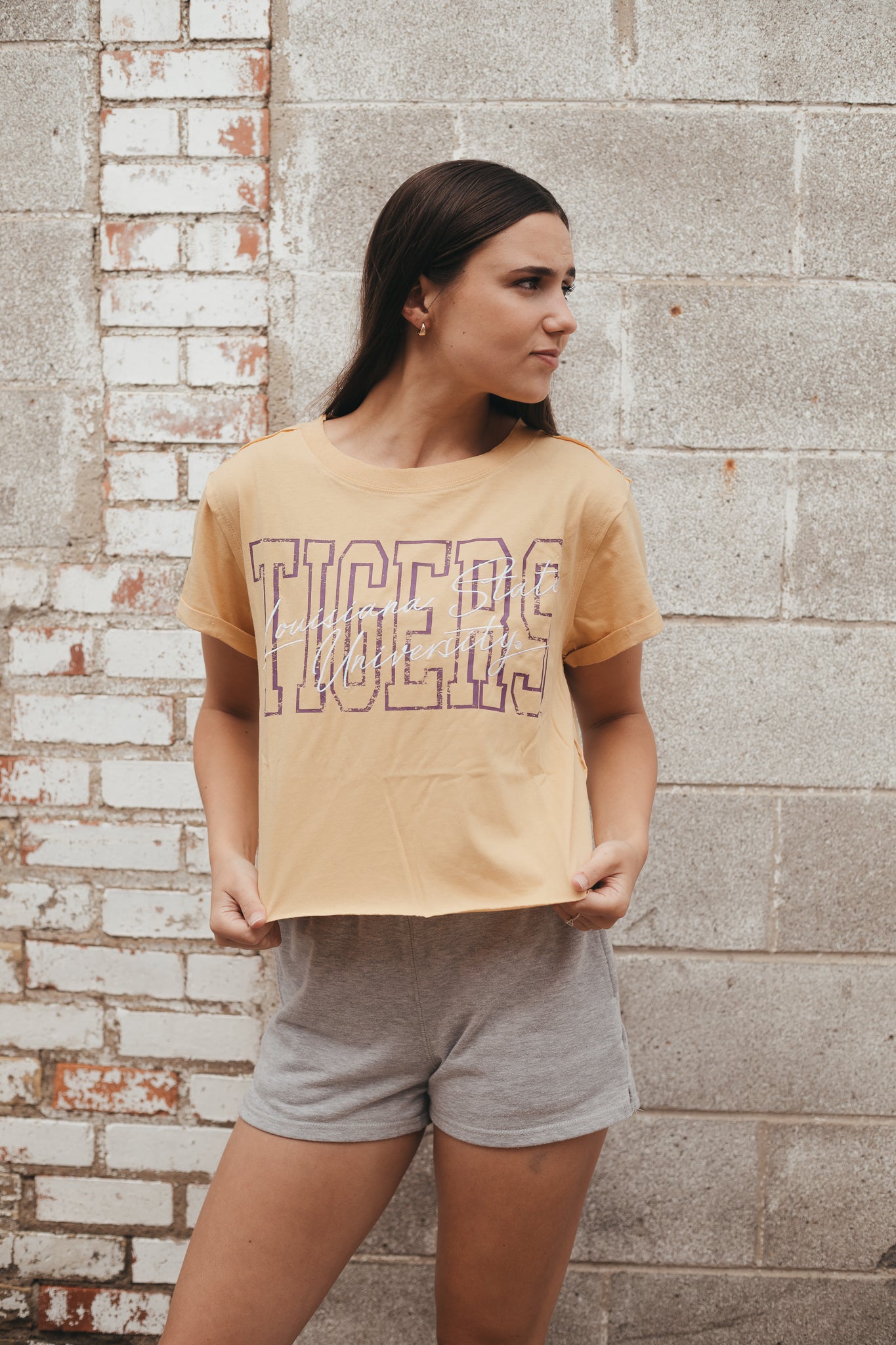 LSU Owens Oversized Crop Tee