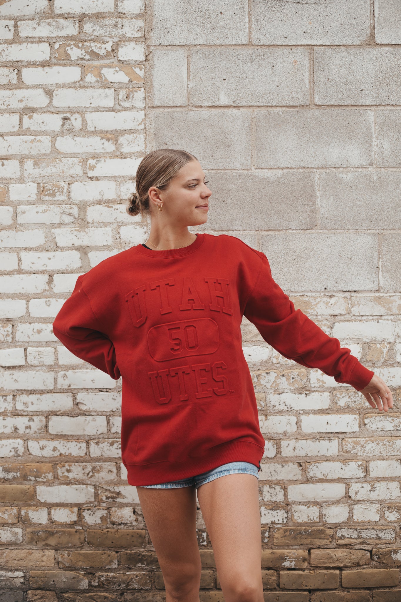 Utah Vintage 81 Red Crew