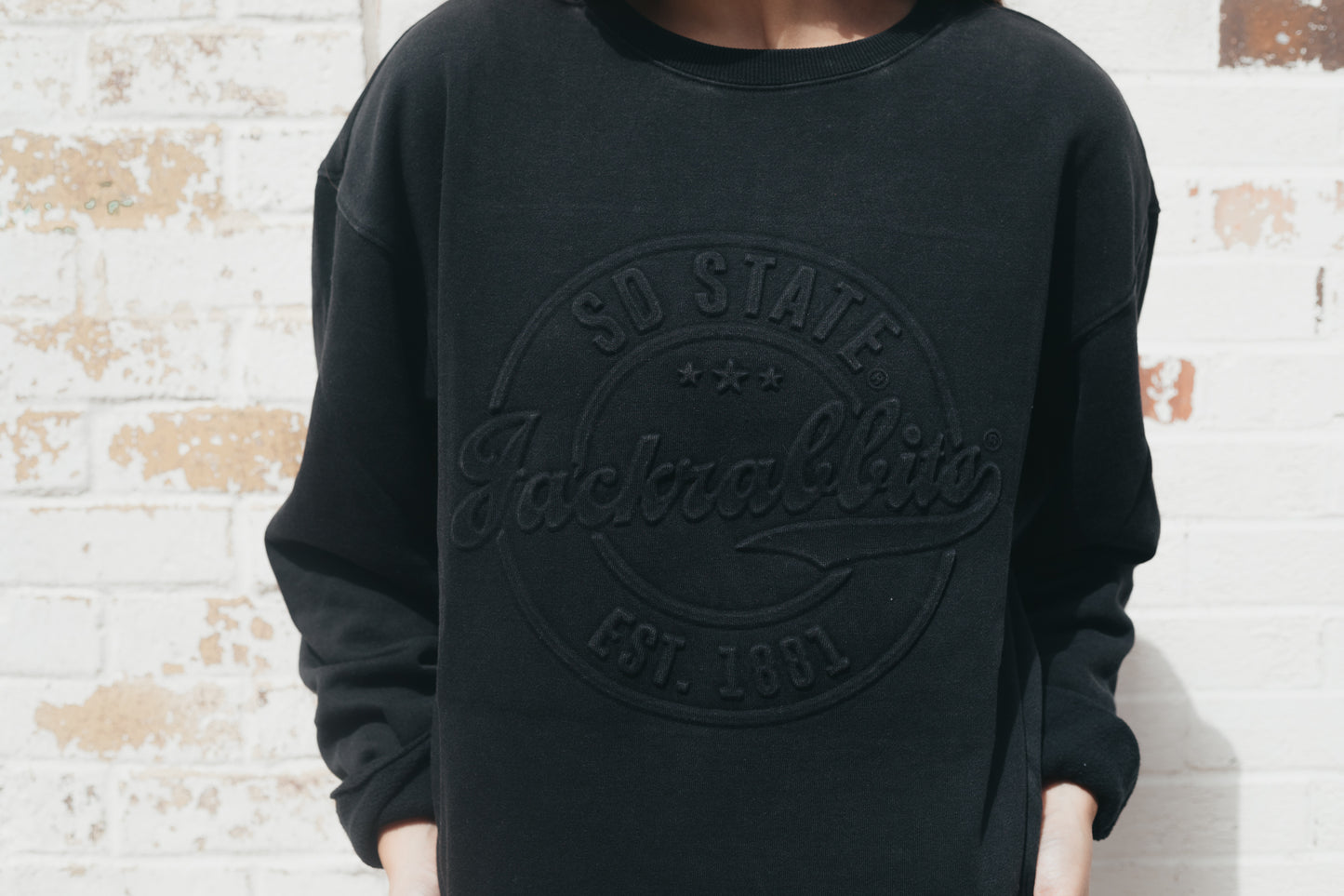 SDSU Carson Circle Black Fleece Crew