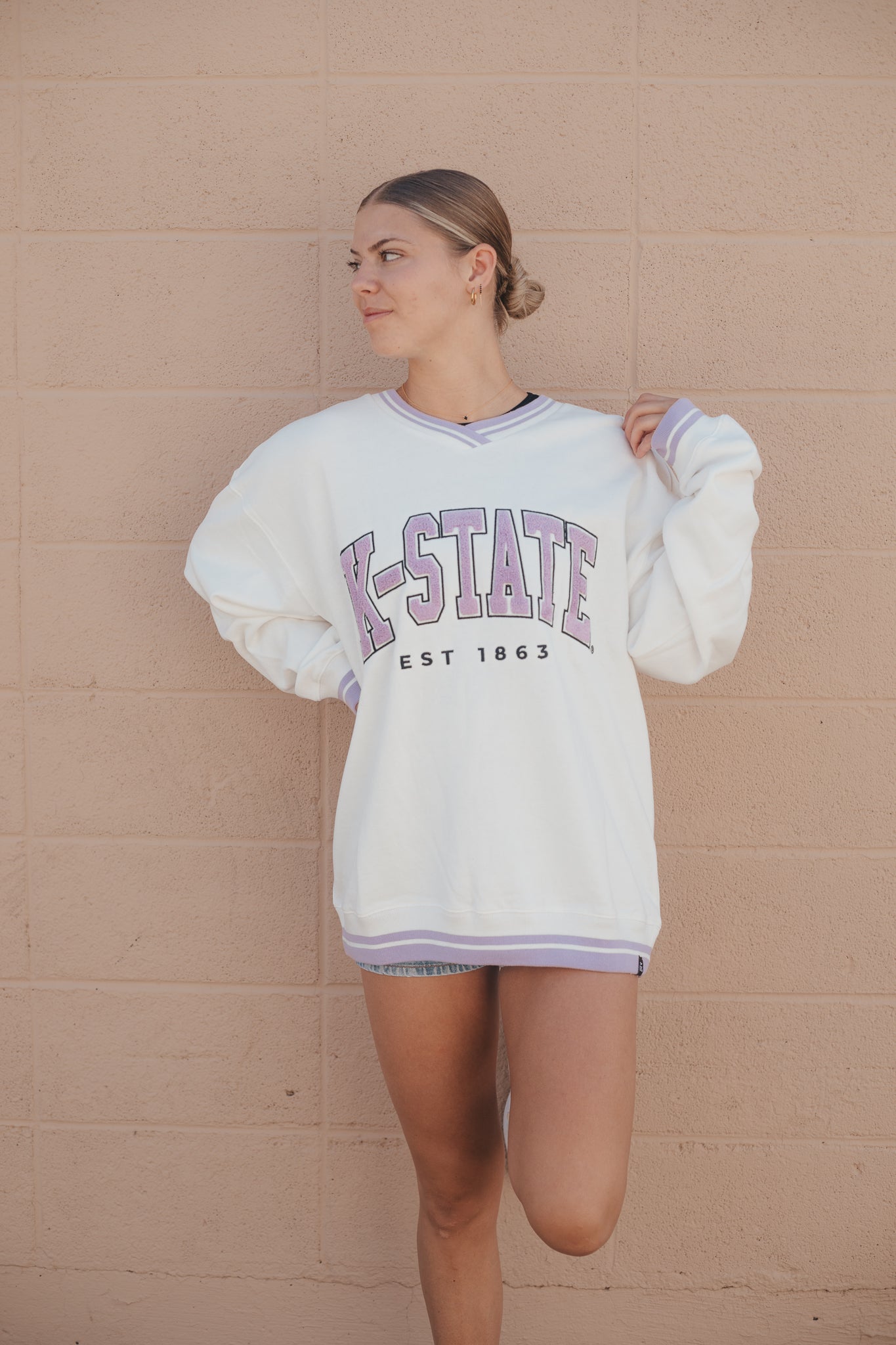 Kansas State Allen Chenille Varsity V-Neck Pullover