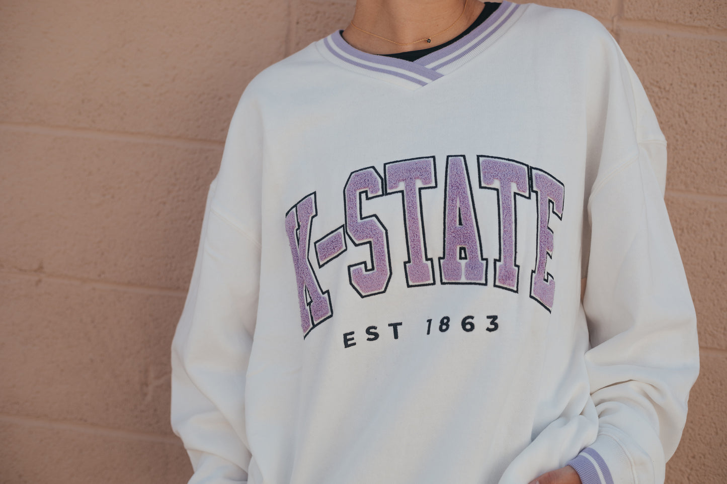 Kansas State Allen Chenille Varsity V-Neck Pullover