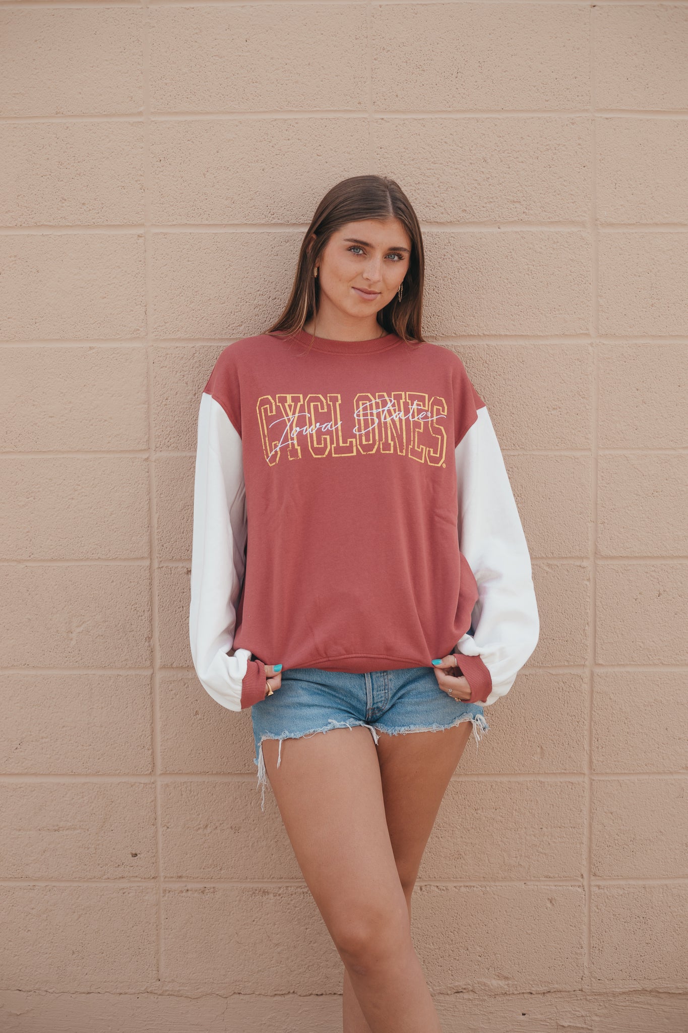 ISU Owens Oversized Colorblock Crew