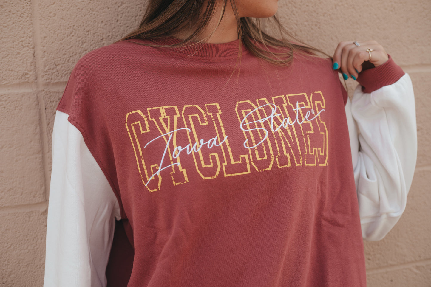 ISU Owens Oversized Colorblock Crew