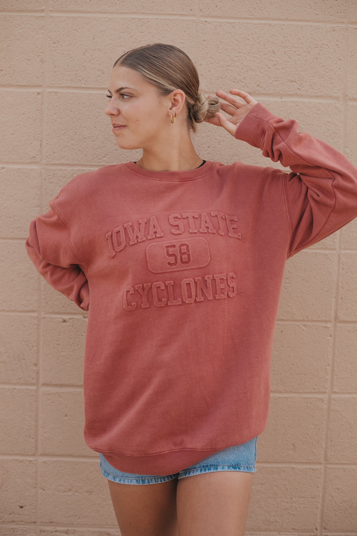ISU Vintage 81 Red Fleece Crew