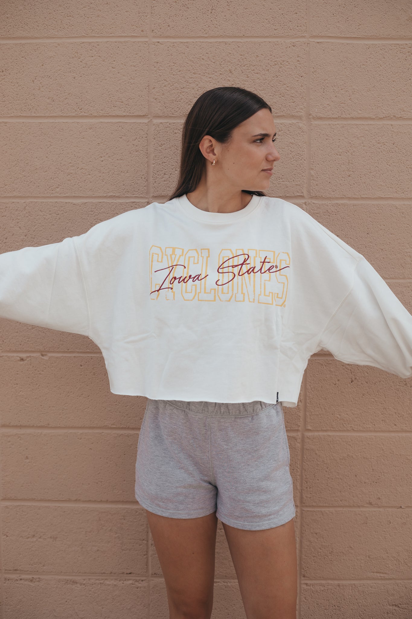 ISU Owens Oversized Cropped Crew