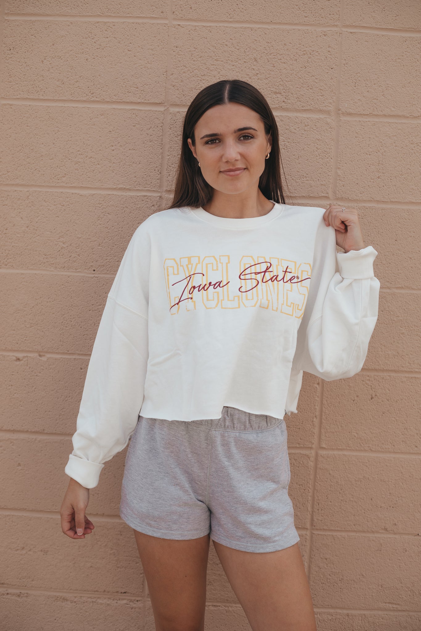 ISU Owens Oversized Cropped Crew