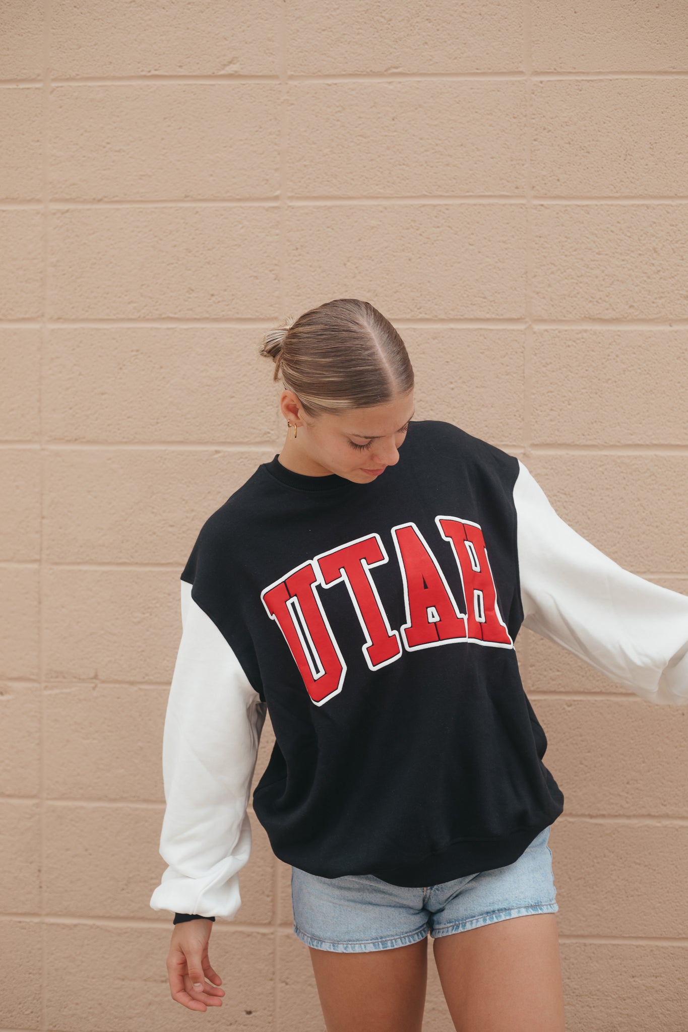 Utah Varsity Puff Colorblock Crew