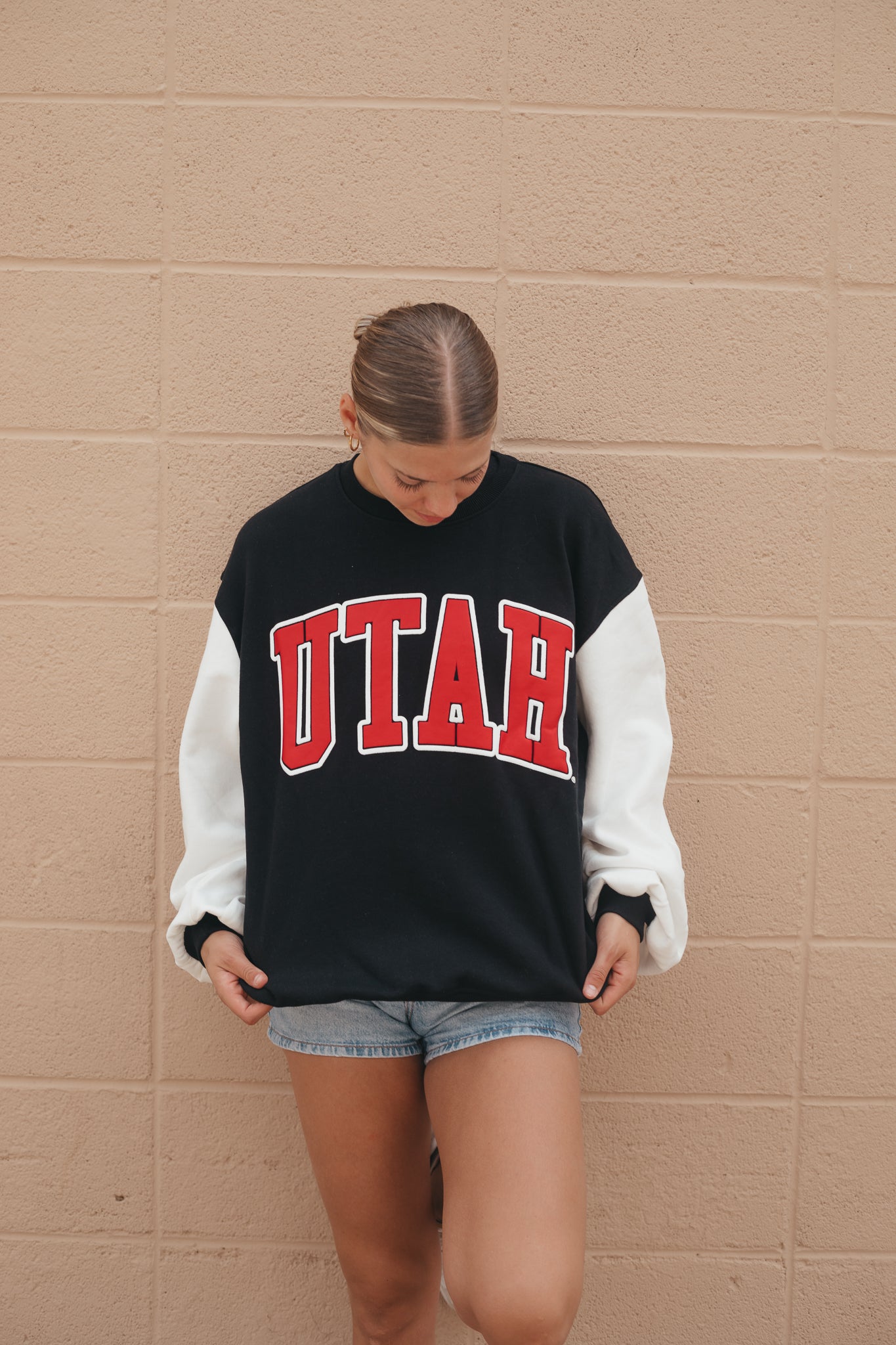 Utah Varsity Puff Colorblock Crew