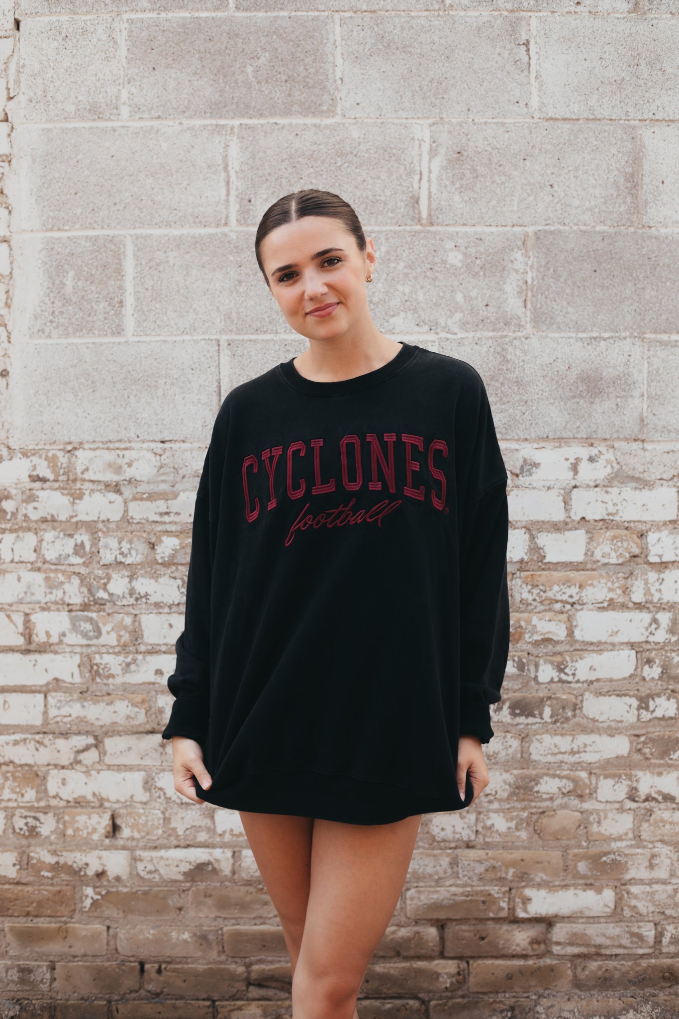 ISU Tebow Embroidery Oversized Fleece Crew