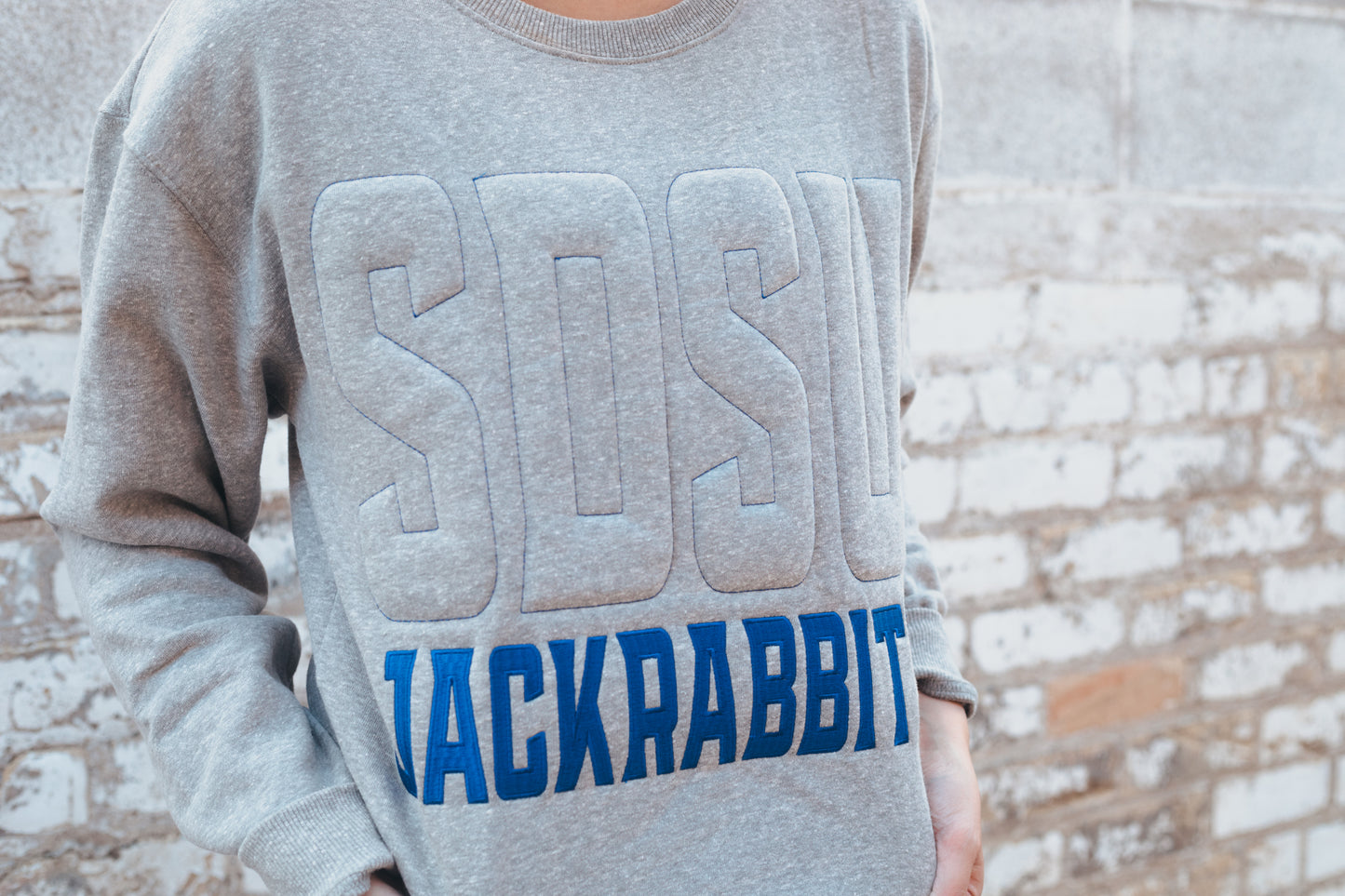 SDSU Watts Stacked Fleece Crew