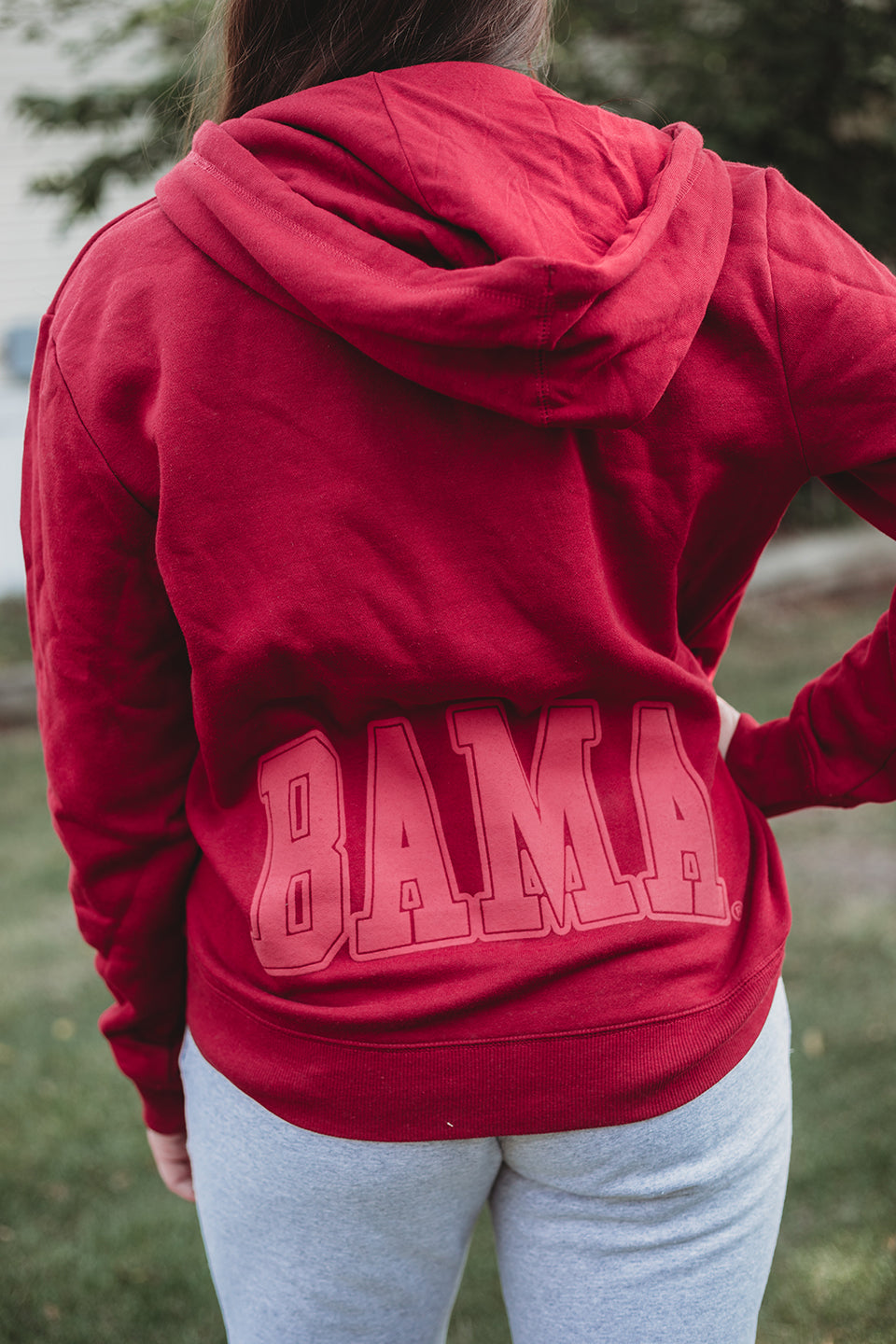 Alabama Tonal Puff Crimson Fleece Zip-Up