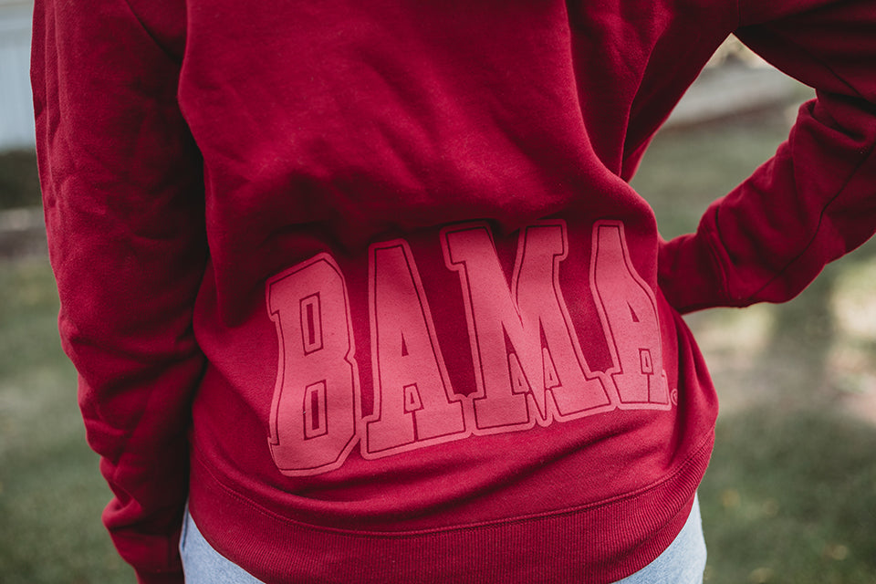 Alabama Tonal Puff Crimson Fleece Zip-Up