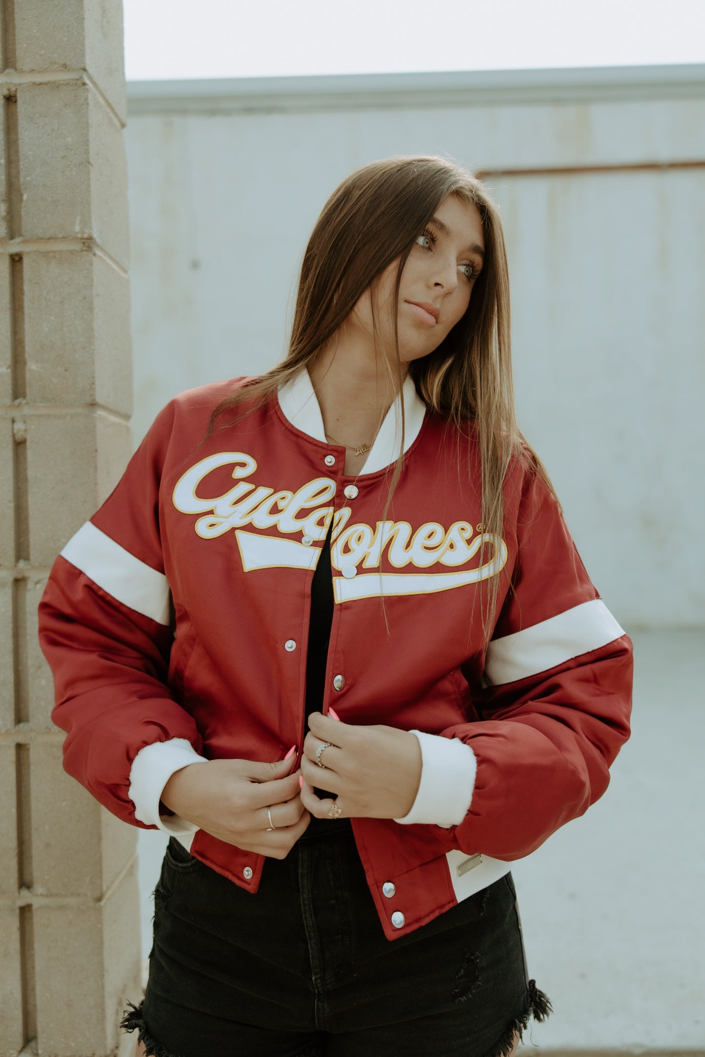 ISU Miles Swipe Satin Varsity Jacket