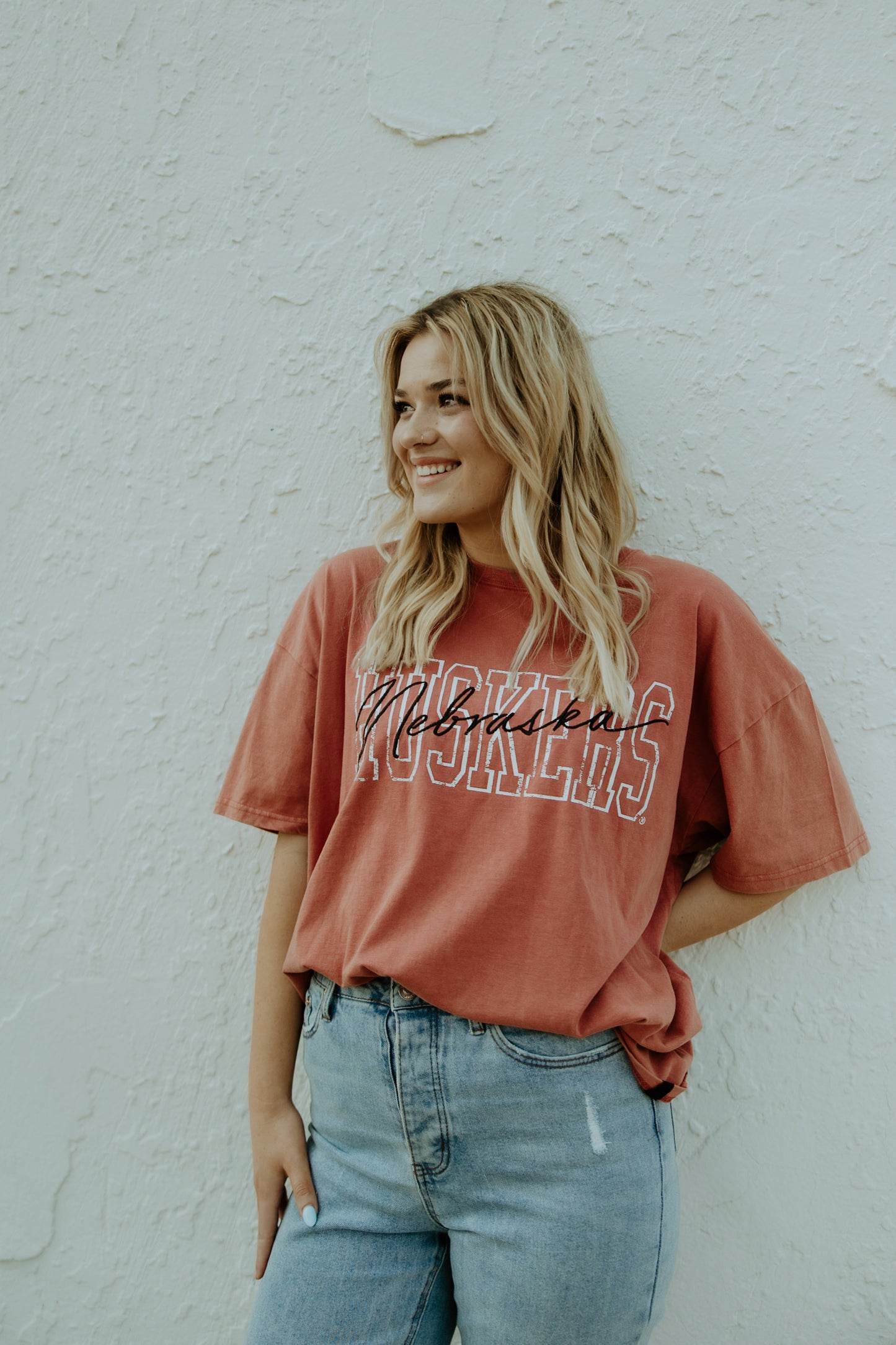 Nebraska Owens Oversized Outline Band Tee