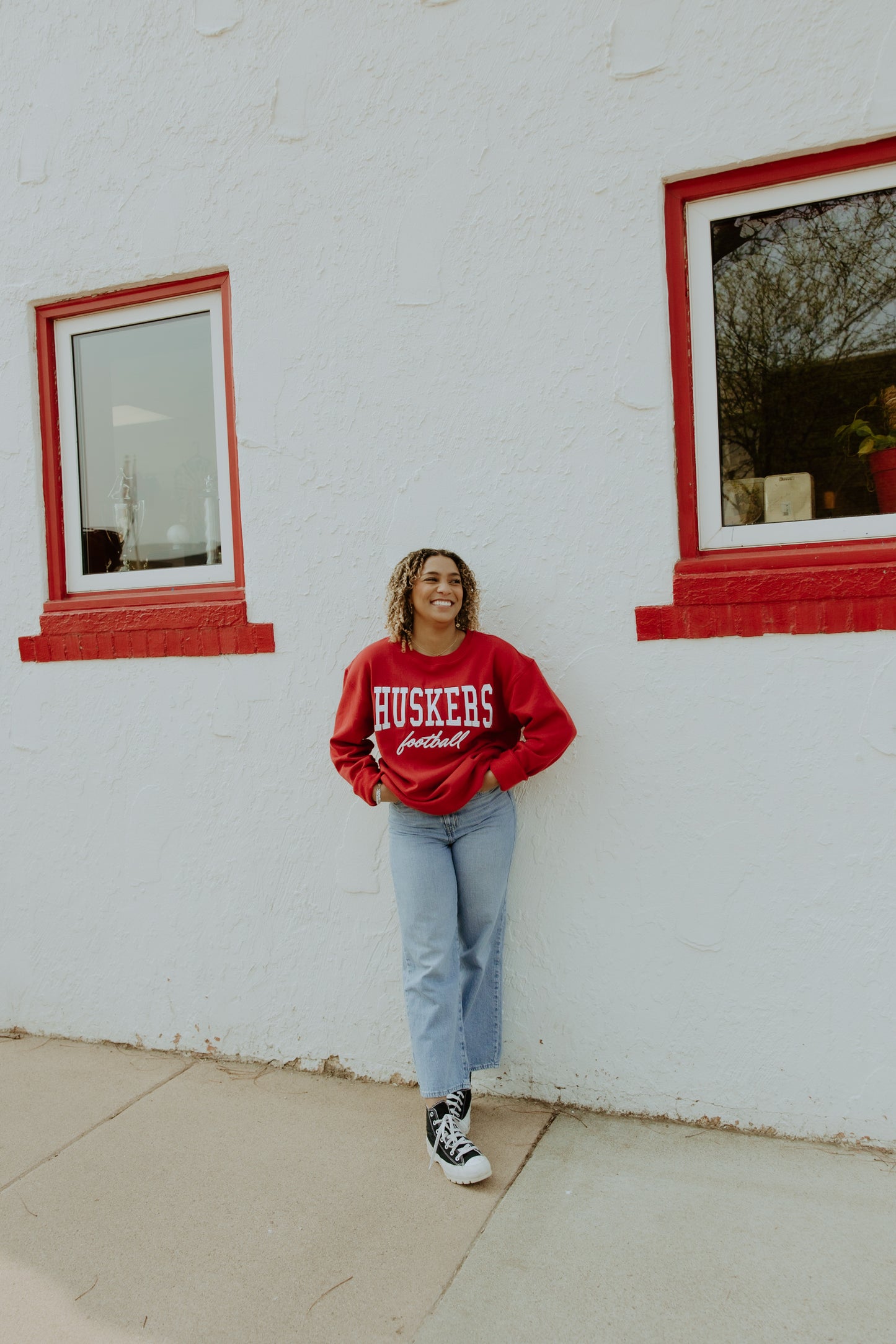 Nebraska Tebow Raised Embroidery Crew