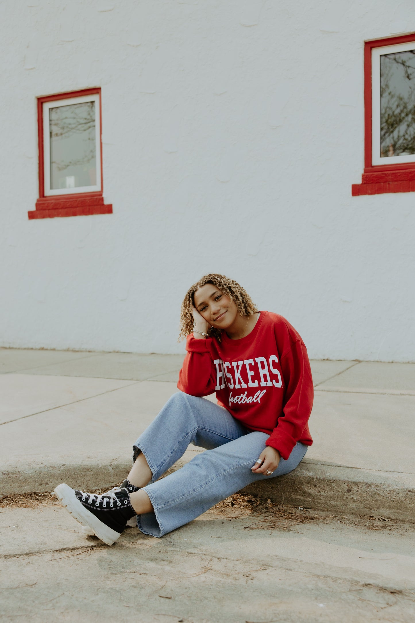 Nebraska Tebow Raised Embroidery Crew