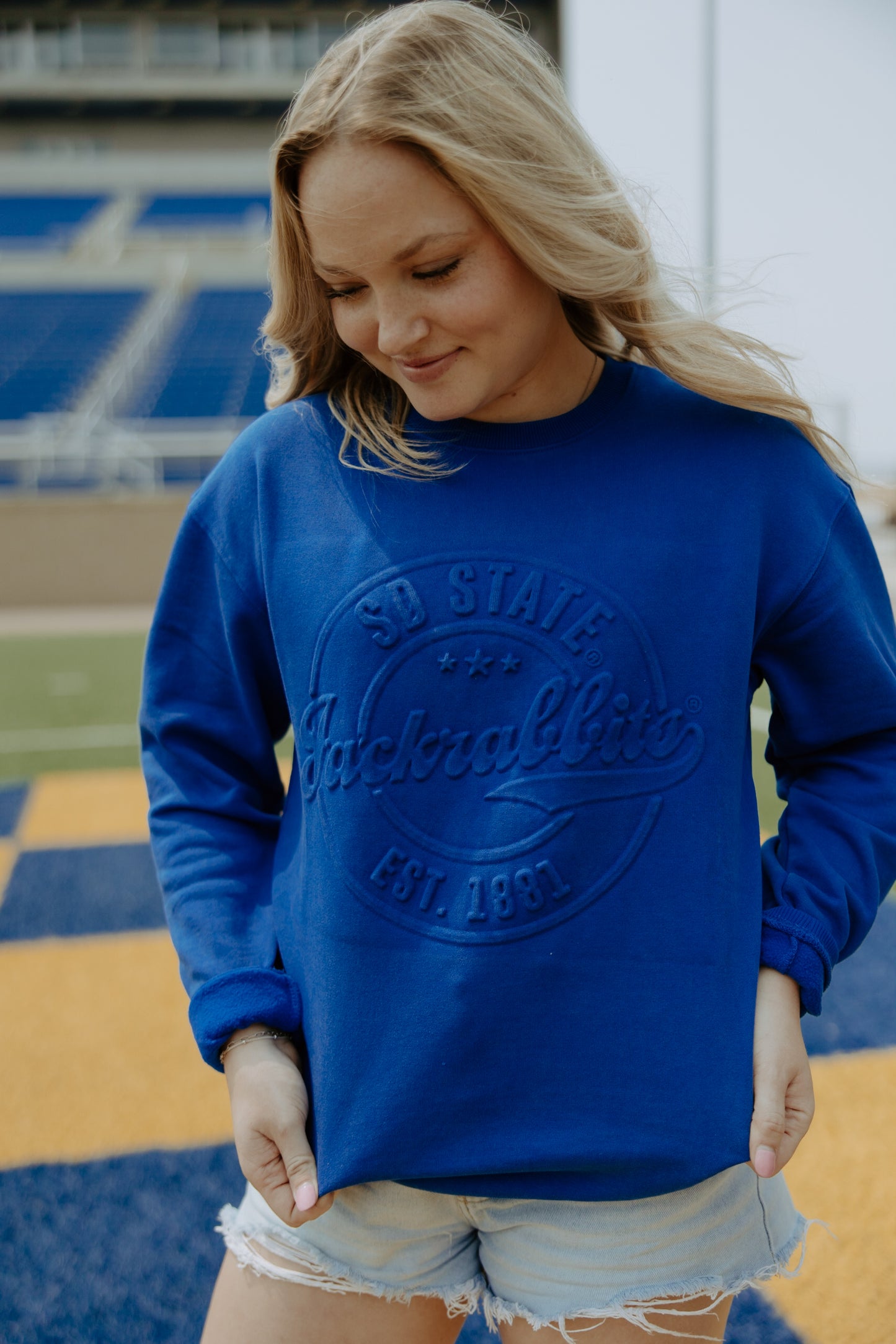 SDSU Carson Circle Royal Fleece Crew