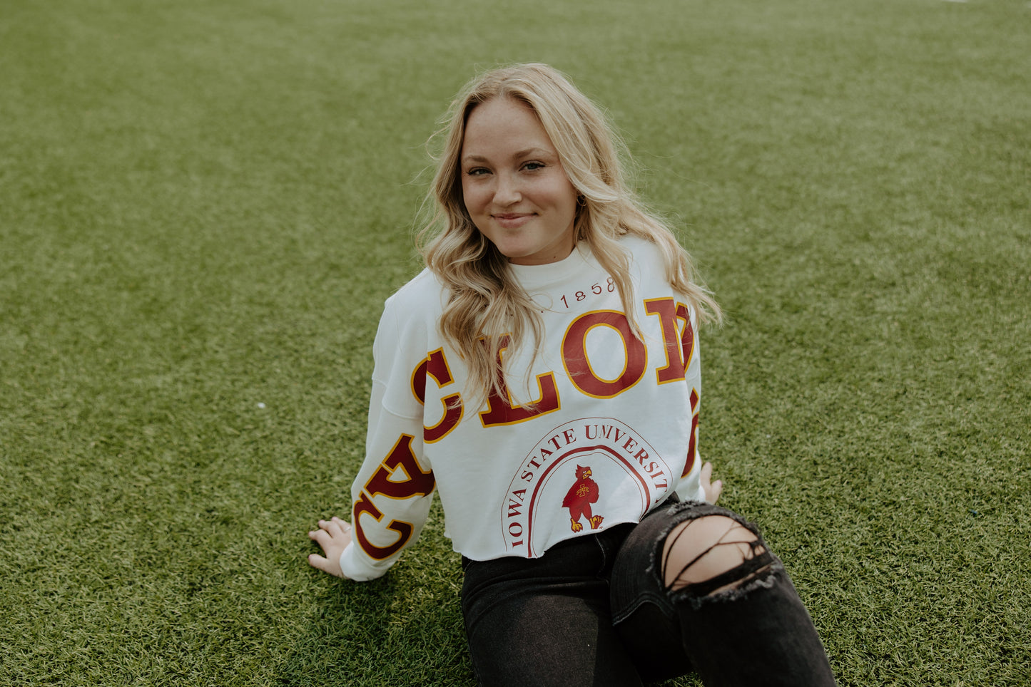 ISU Phipps Split Sleeve Cropped Crew