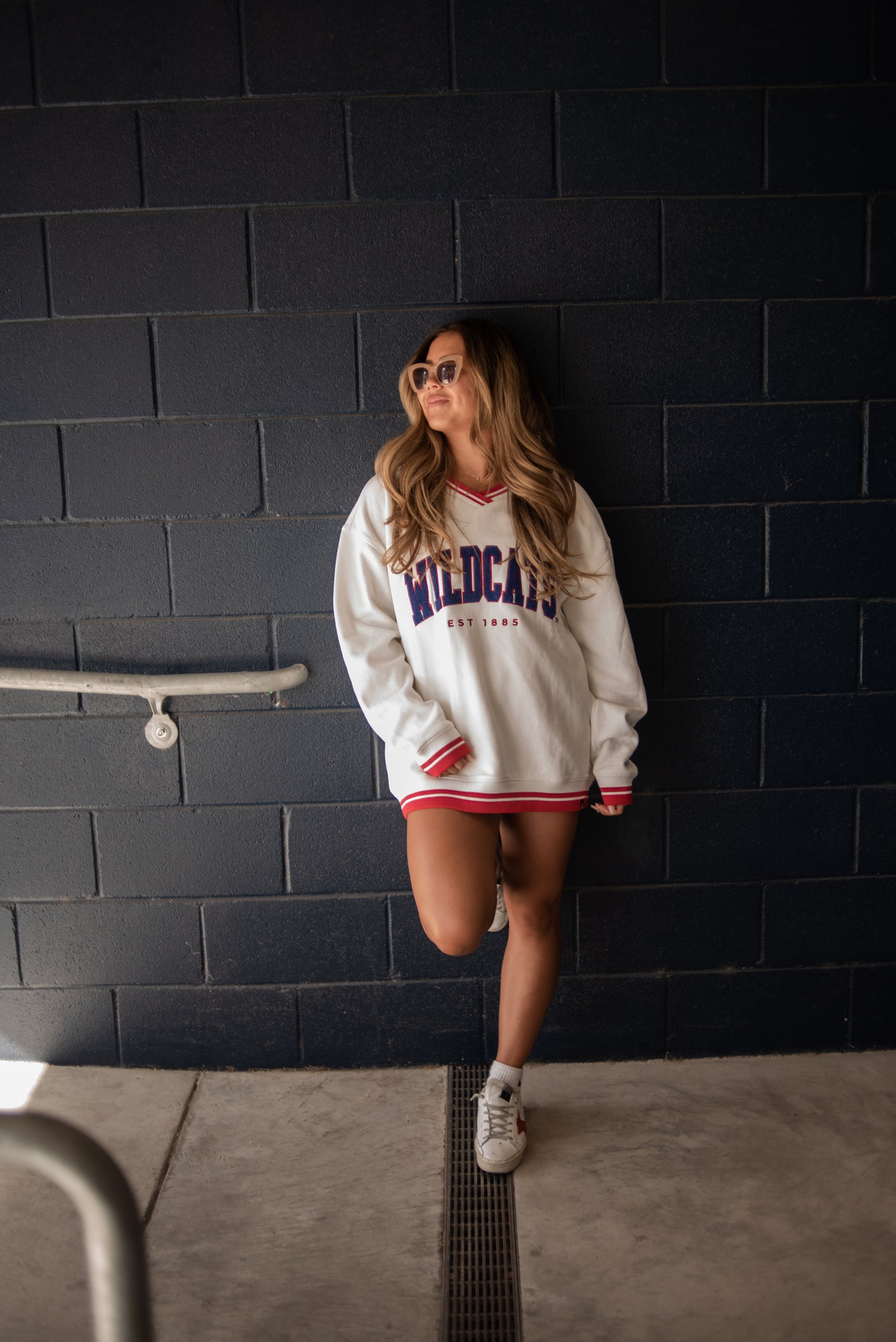 Arizona Allen Chenille Varsity V-Neck Pullover