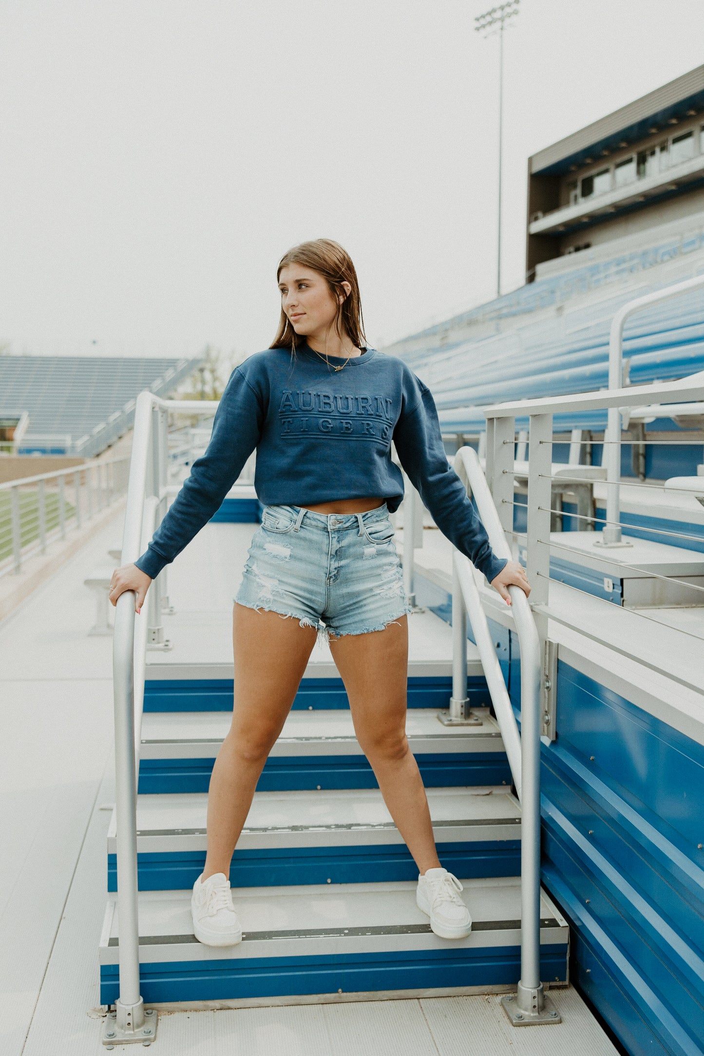 Auburn College Line Fleece Crew
