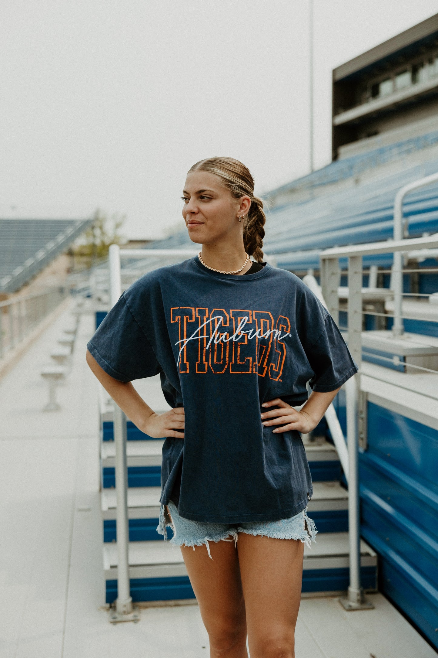 Auburn Owens Oversized Outline Band Tee