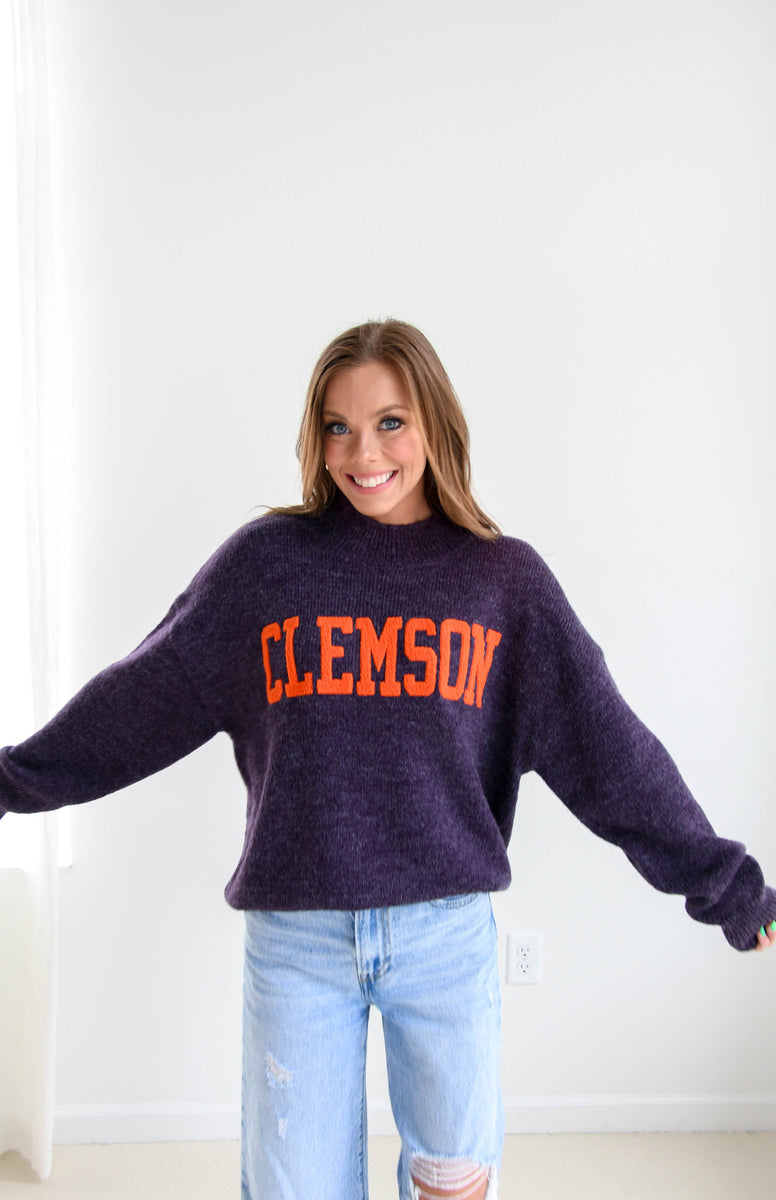 Clemson Varsity Sweater Gameday Social Apparel Co