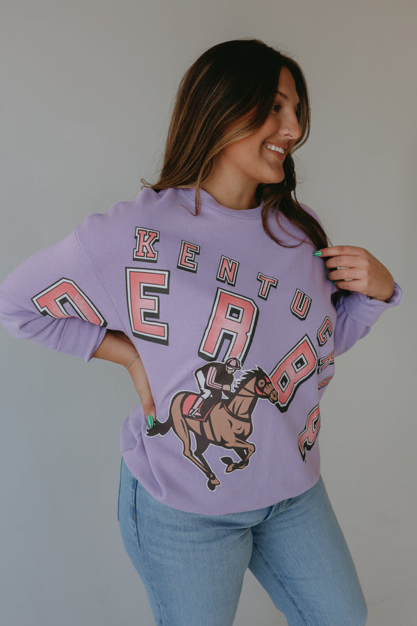 Kentucky Derby Bryant Bend Lantern Sleeve Crew