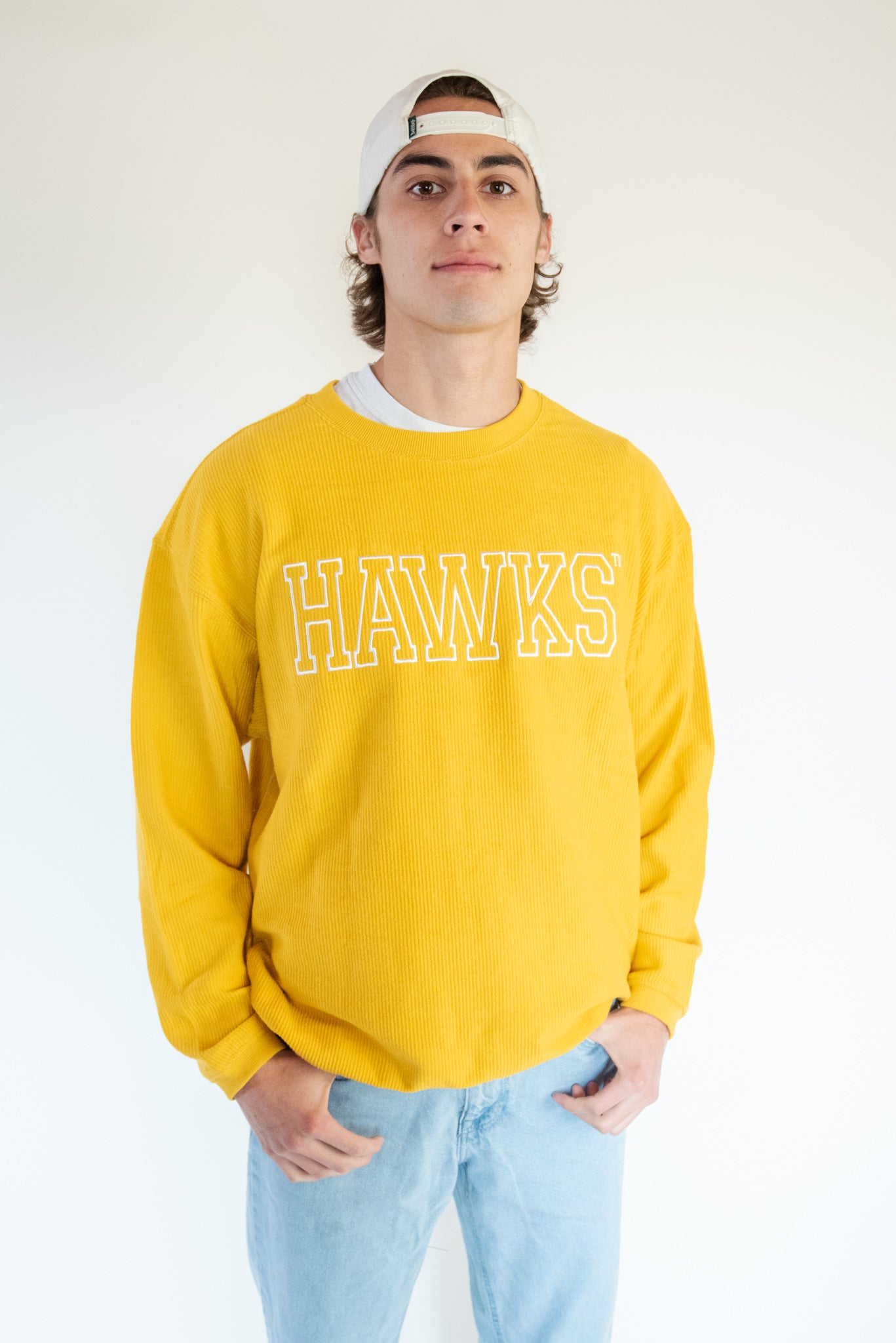 Iowa Oversized Outline Corded Crew