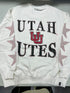 Utah Wynn Star Sleeve OS Fleece Crew