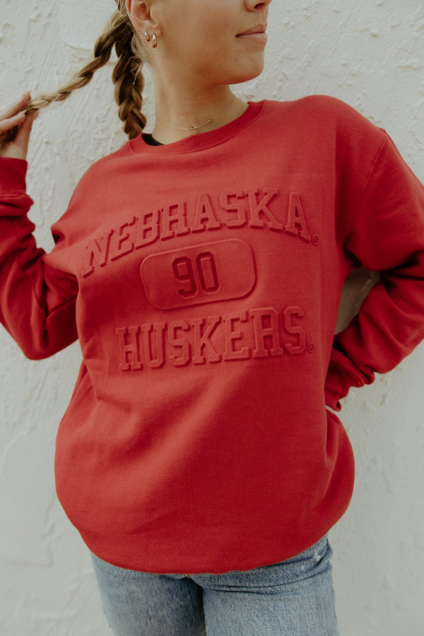 Nebraska Vintage 81 Embossed Comfort Crew
