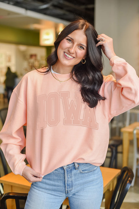 Iowa Tonal Puff Corded Crew