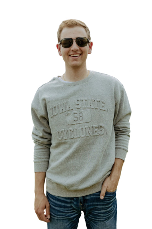 Iowa State Vintage 81 Embossed Comfort Crew