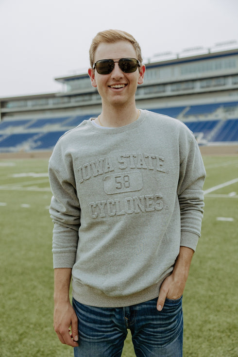 Iowa State Vintage 81 Embossed Comfort Crew