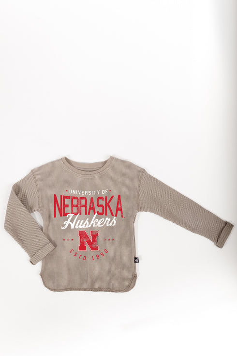Nebraska Basic Frisco Toddler Waffle Crew