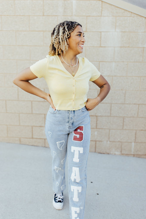 Iowa State Ritz Repeat Denim Jean Bottoms