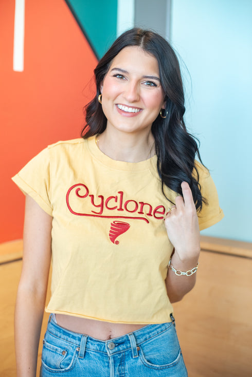 Iowa State St Moritz Cropped Cuffed Tee