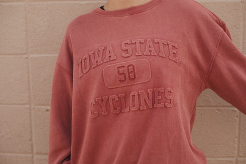 Iowa State Vintage 81 Embossed Comfort Crew