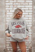 Arkansas Wynn Star Sleeve OS Fleece Crew
