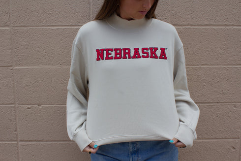 Nebraska Chenille Mock Neck Cuffed