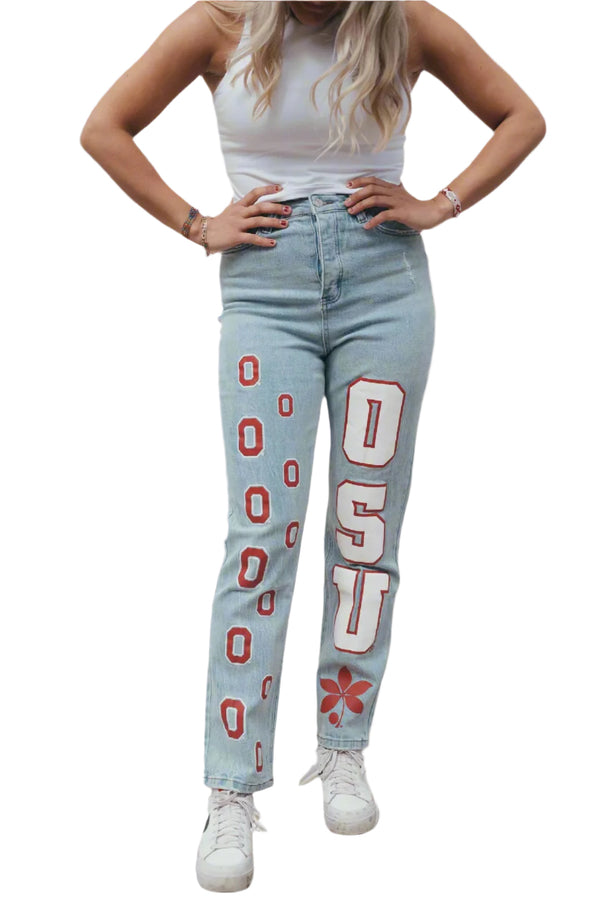 Ohio State Ritz Repeat Denim Jean Bottoms
