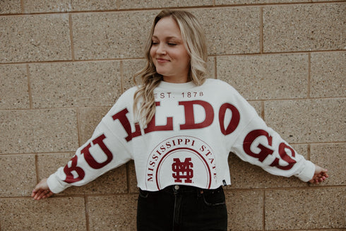 Mississippi State Phipps Split Cropped Longsleeve